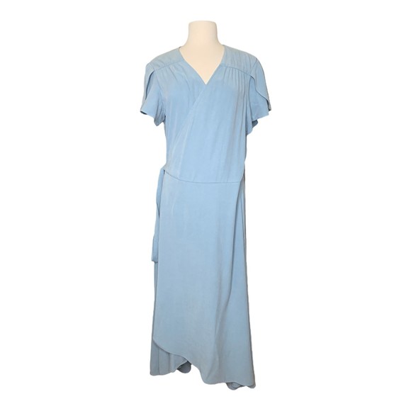 NWT Christy Dawn The Autumn Dress Extended Wrap Dress 2X Plus Washed Blue - Picture 2 of 13